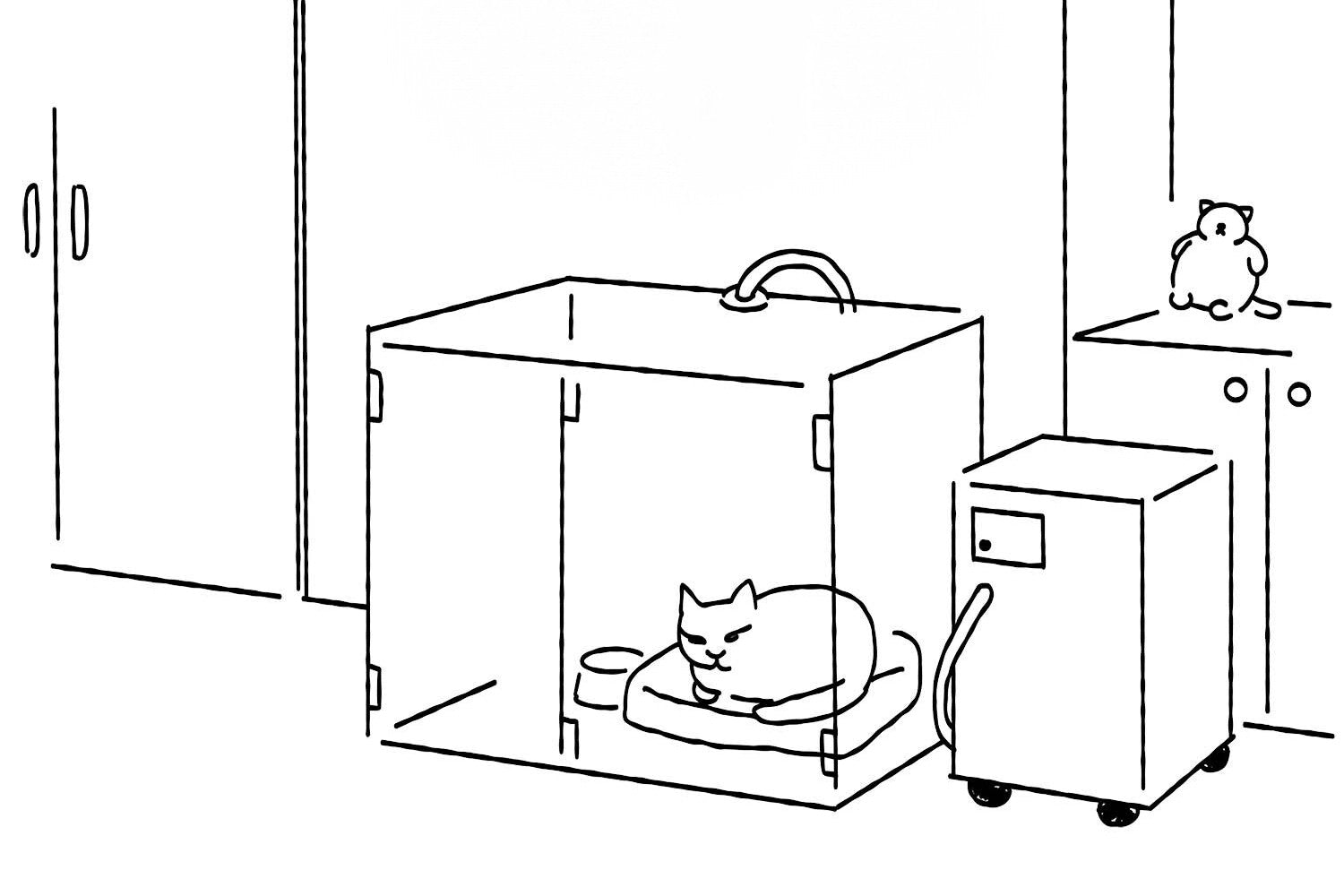 余白のない我が家に、猫の酸素室が来た話