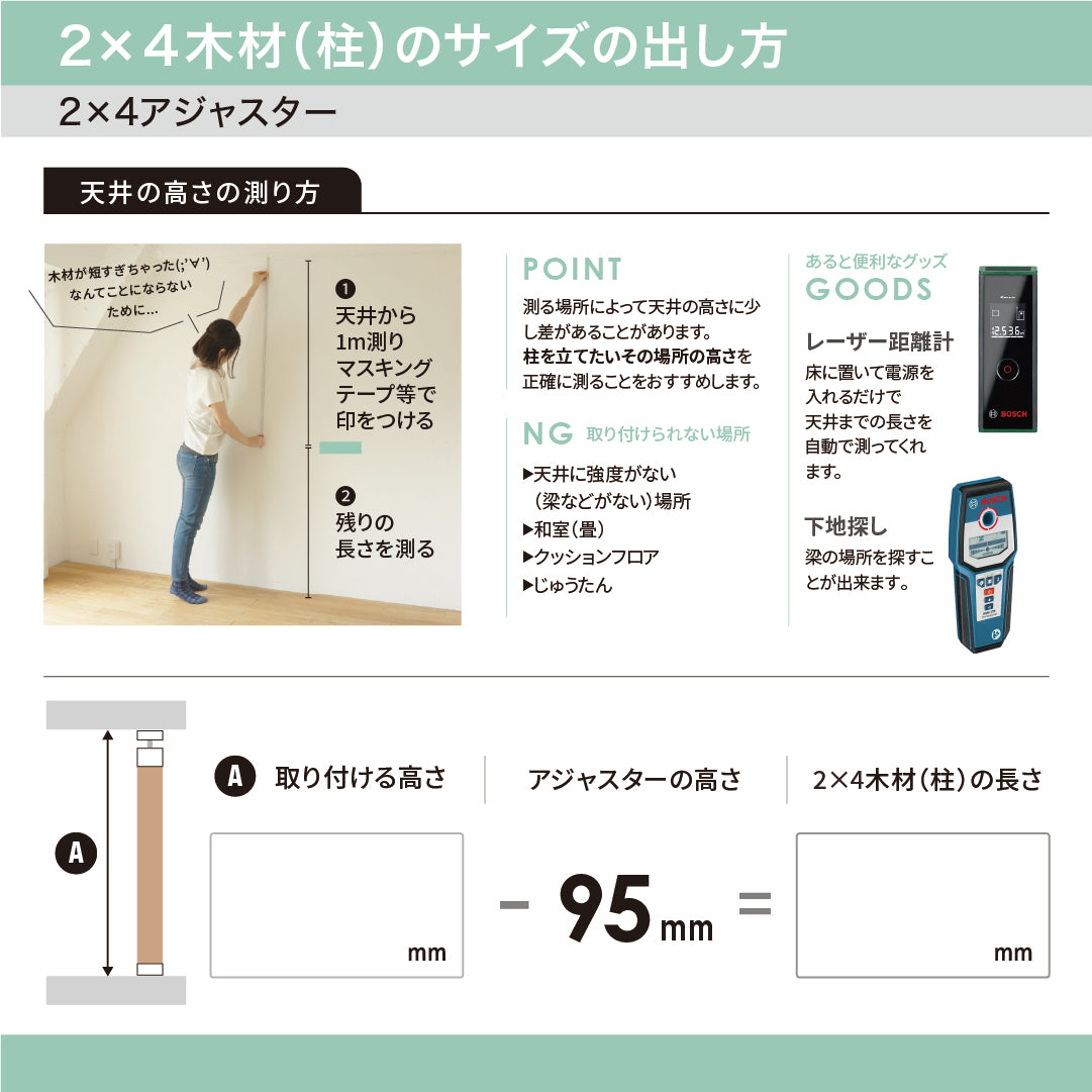 2×4アジャスター ラブリコ