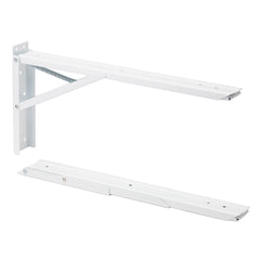 TANNER 折りたたみ式棚受け金具 ジャンボ 奥行約60cm 耐荷重100kg 2個入/白