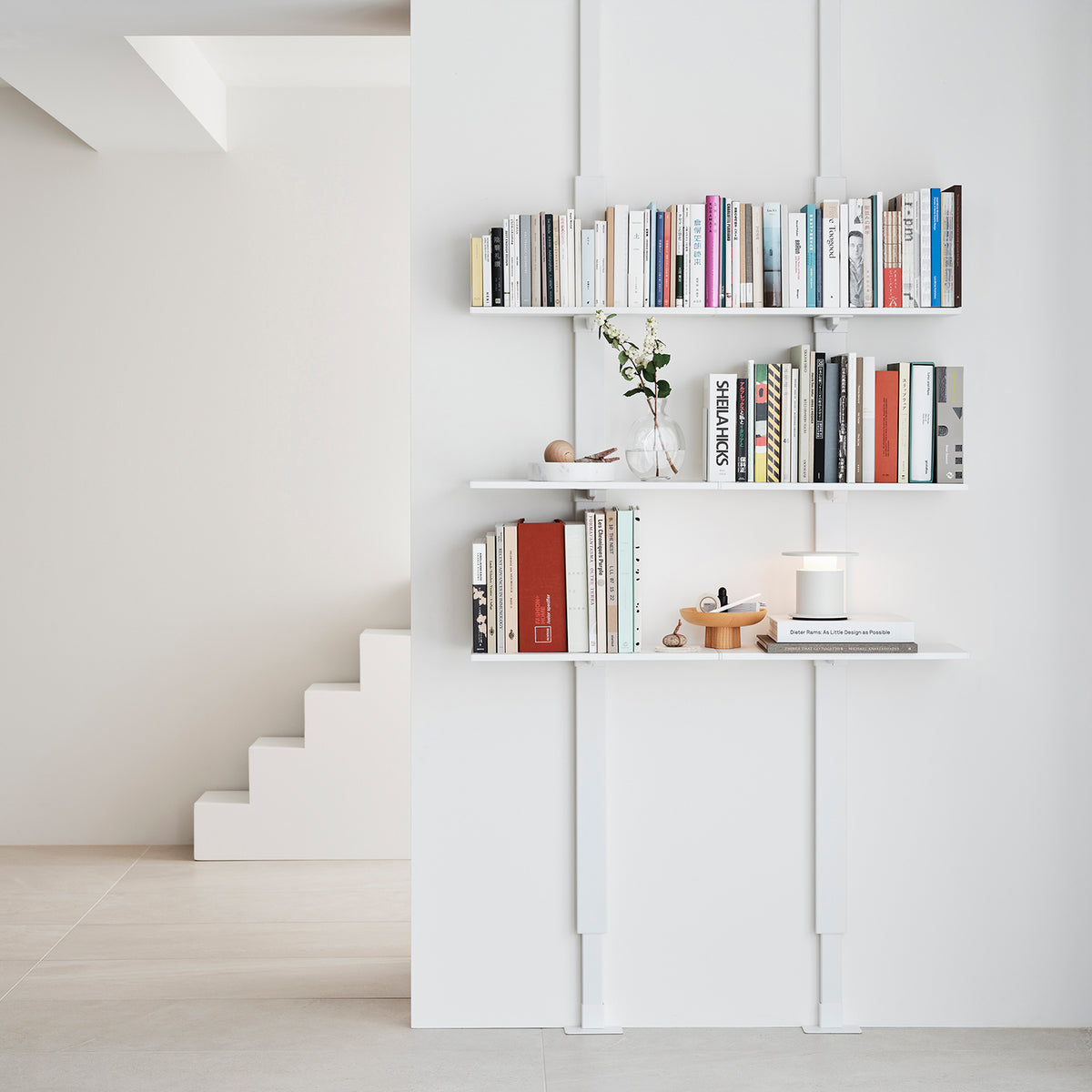 Book Shelf Set 本棚セット 取付寸法190-260cm SET-AS-BS-WH