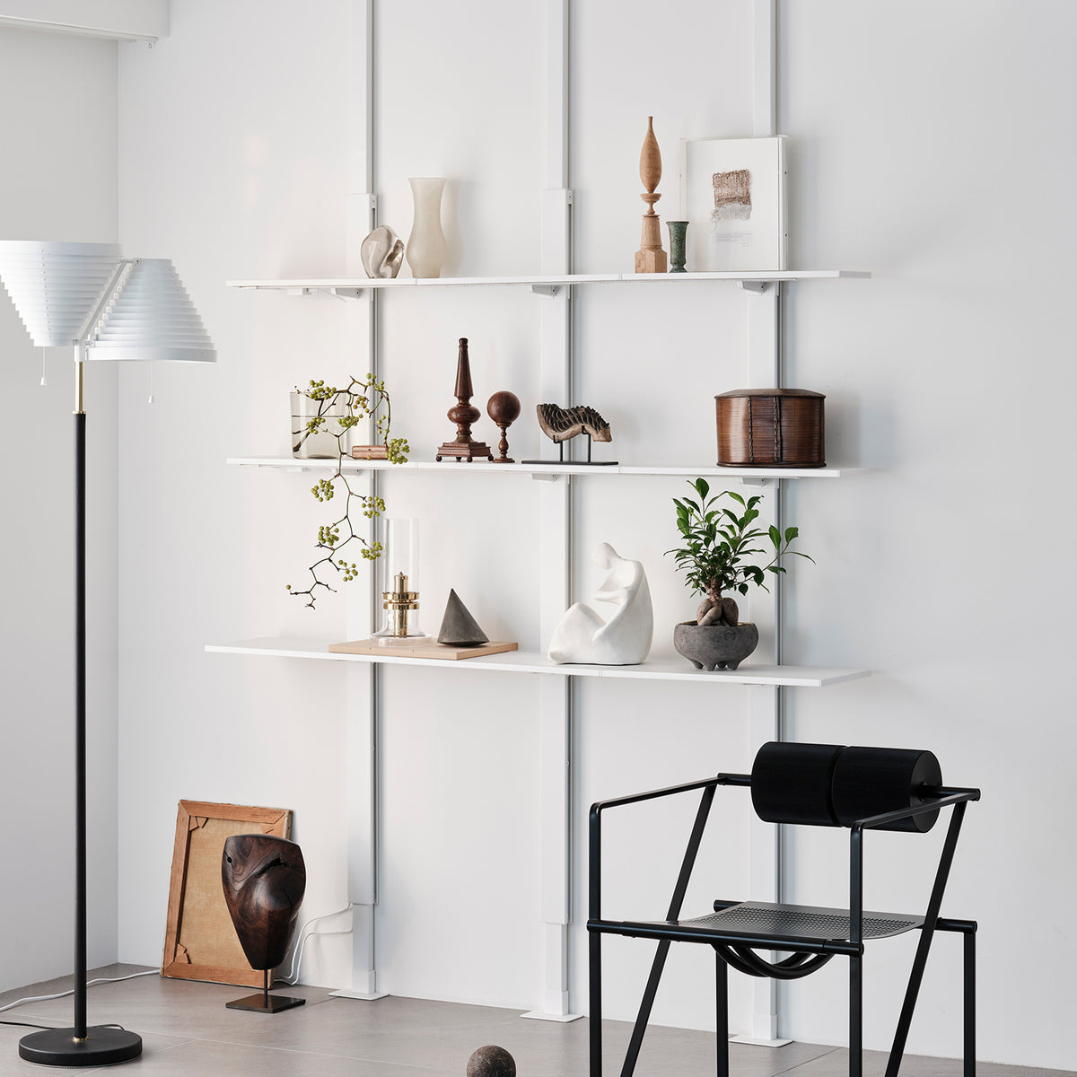 Collection Shelf Set コレクションシェルフセット 取付寸法190-260cm SET-AS-CS-WH