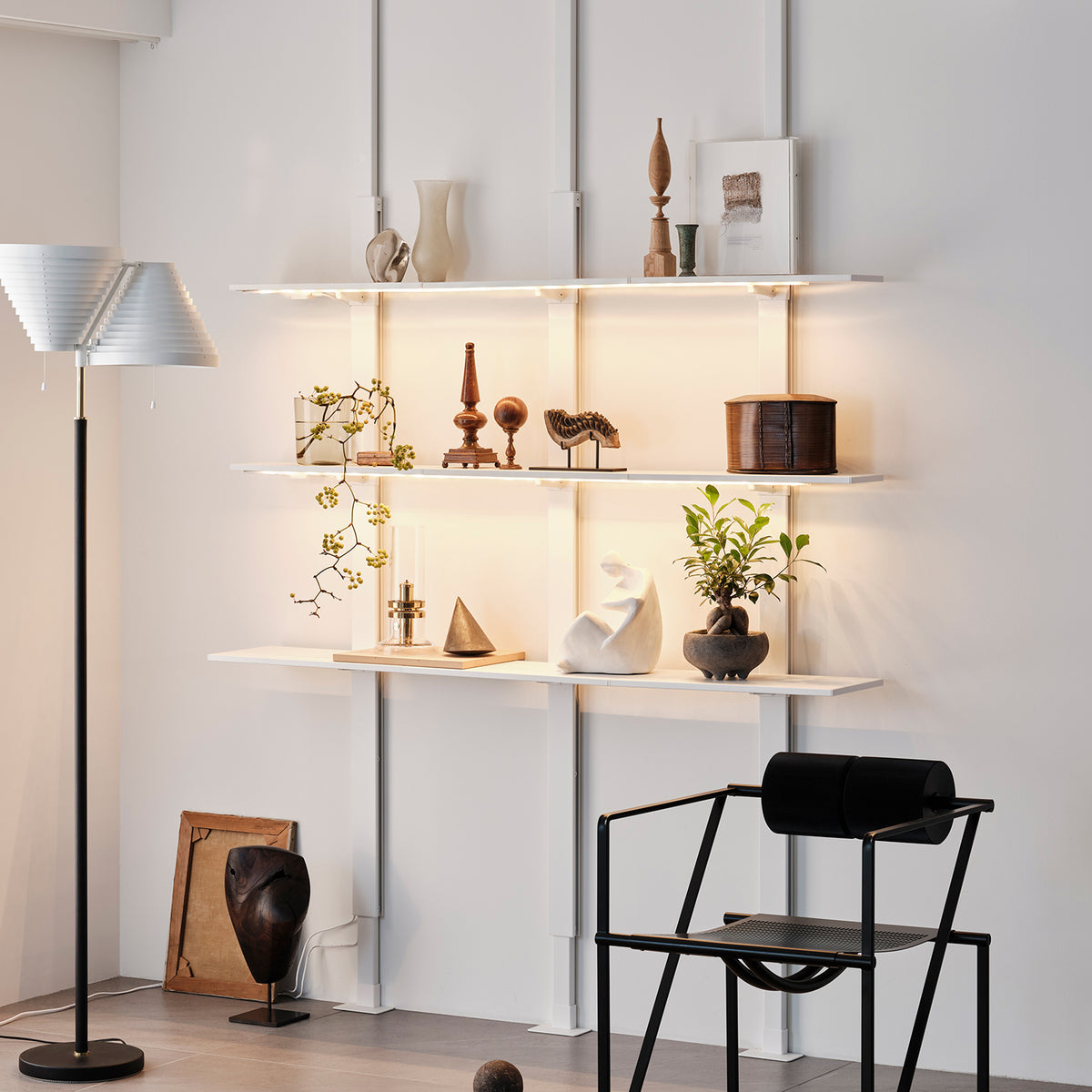 Collection Shelf Set コレクションシェルフセット 取付寸法190-260cm SET-AS-CS-WH