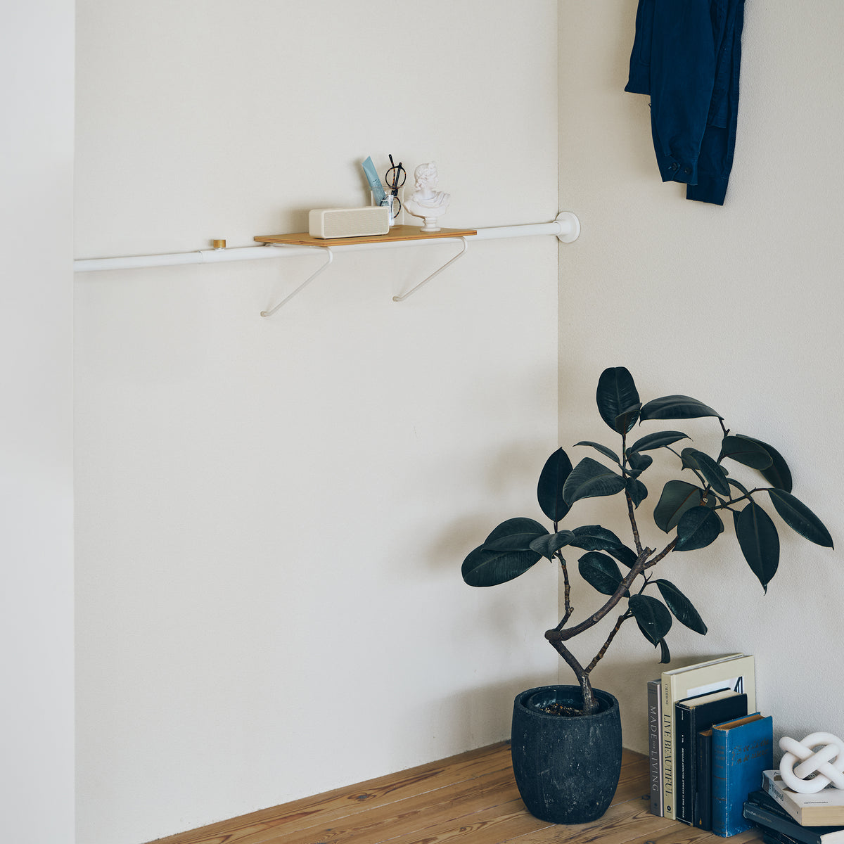 ウォールシェルフA White SET Rod B+Shelf A SET-D-WSA-WH