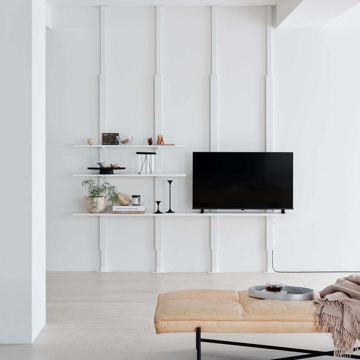 TVboard Shelf Set テレビボードシェルフセット 取付寸法190-260cm SET-AS-TS-WH