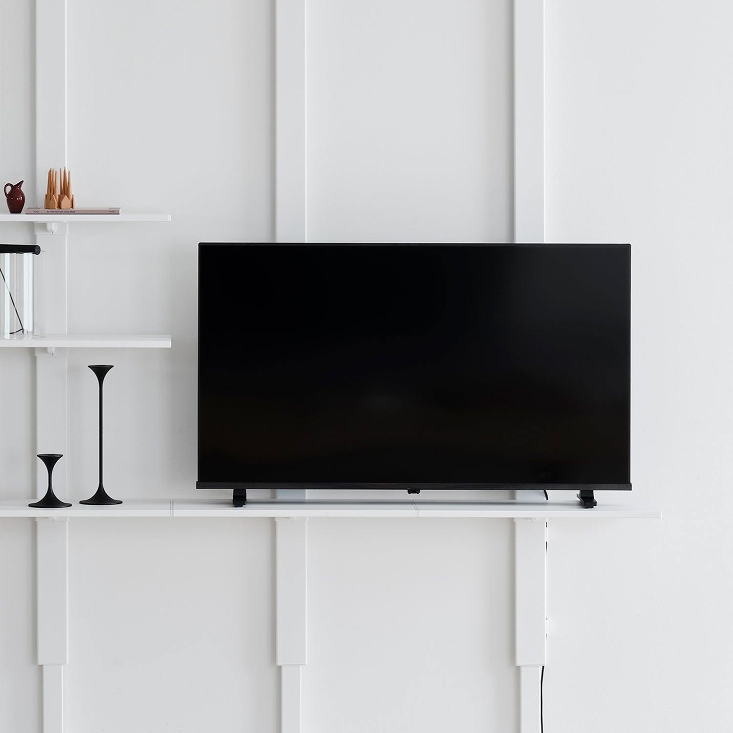 TVboard Shelf Set テレビボードシェルフセット 取付寸法190-260cm SET-AS-TS-WH