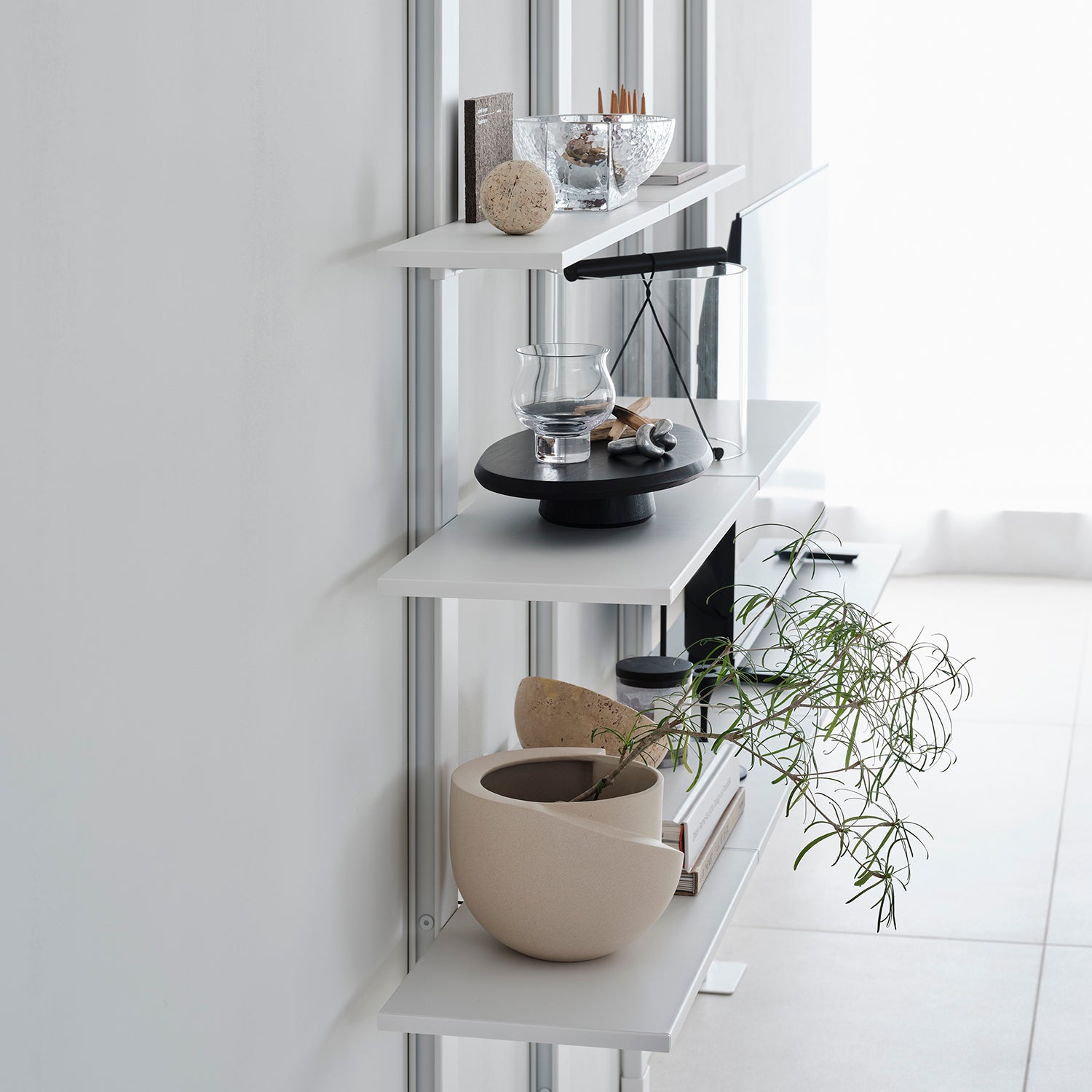 TVboard Shelf Set テレビボードシェルフセット 取付寸法190-260cm SET-AS-TS-WH