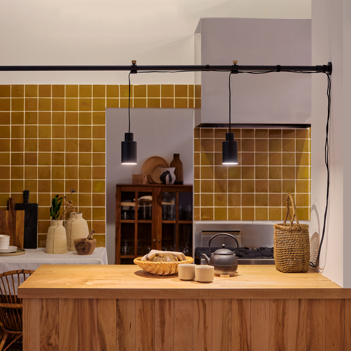 Cylinder Pendant Light Set 横取付 BK SET-D-CPL-BK