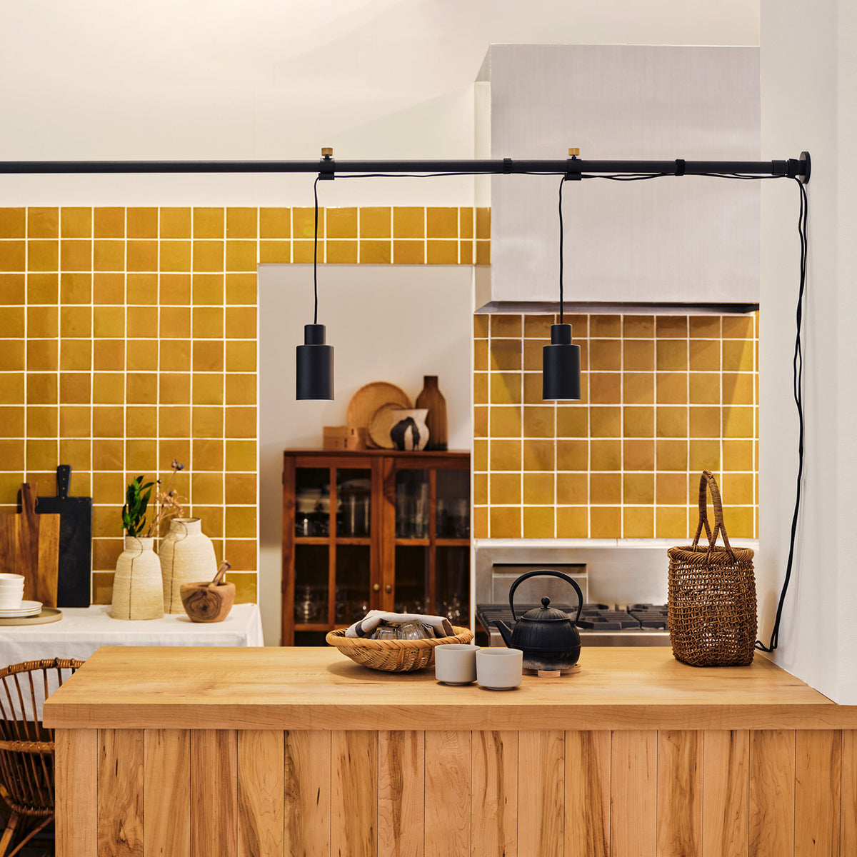 Cylinder Pendant Light Set 横取付 BK SET-D-CPL-BK