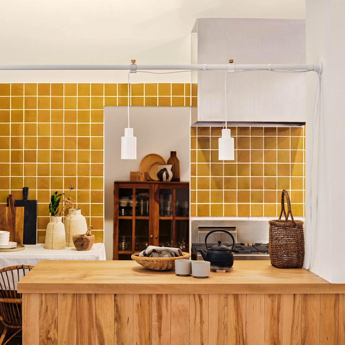 Cylinder Pendant Light Set 横取付 WH SET-D-CPL-WH