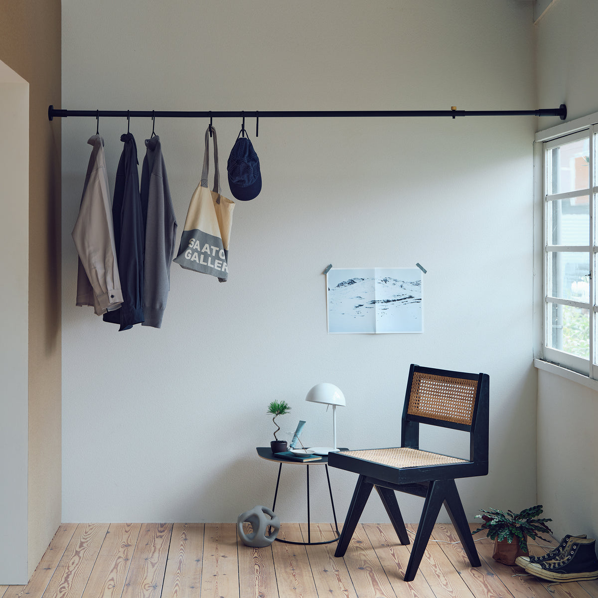 ハンガーラックセット Black SET-D-HR-BK