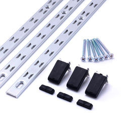 WOODONE フラット棚柱セット/シルバー MKTAS18-4-S