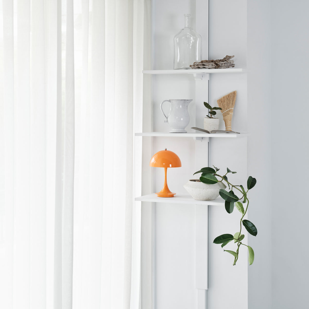 By the window Shelf Set 窓辺シェルフセット 取付寸法190-260cm SET-AS-BWS-WH