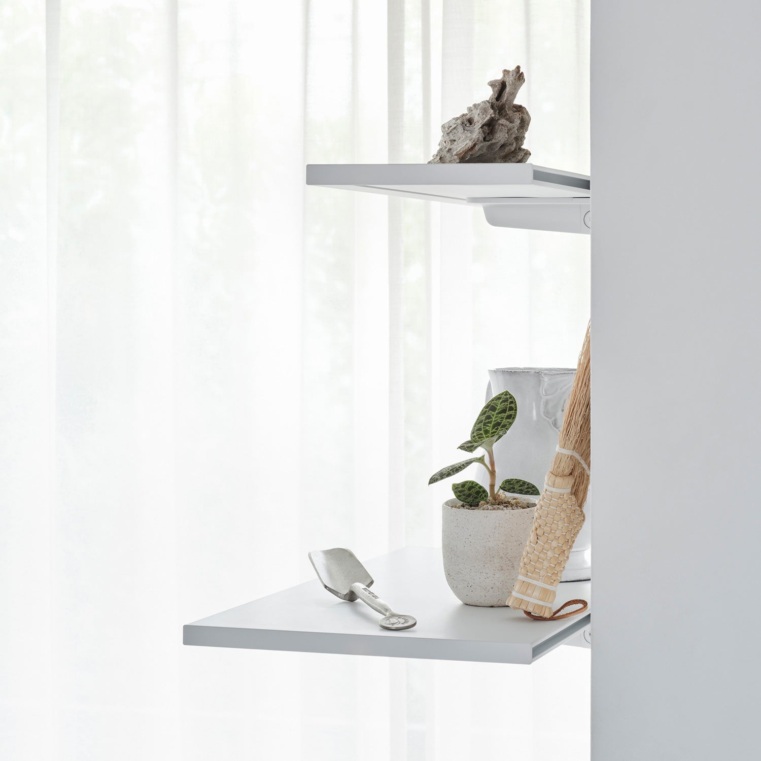By the window Shelf Set 窓辺シェルフセット 取付寸法190-260cm SET-AS-BWS-WH