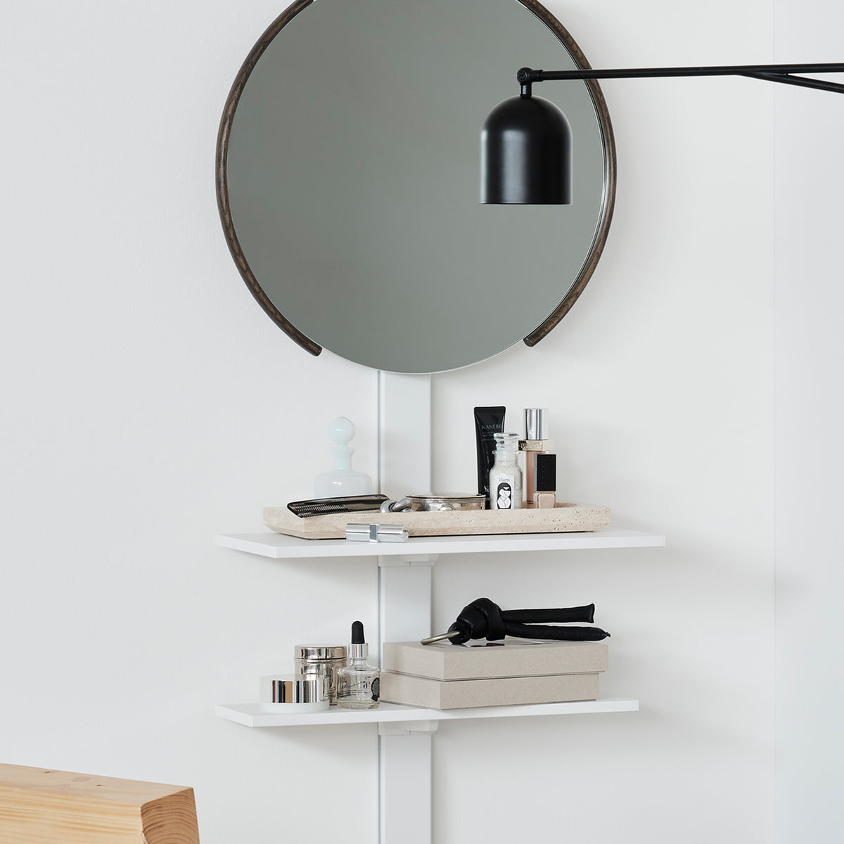 Dresser Shelf Set ドレッサーシェルフセット 取付寸法190-260cm SET-AS-DRSS-WH