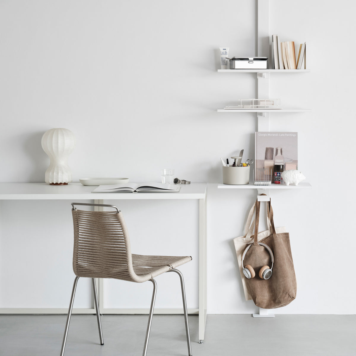 Deskside Shelf Set デスクサイドシェルフセット 取付寸法190-260cm SET-AS-DSS-WH