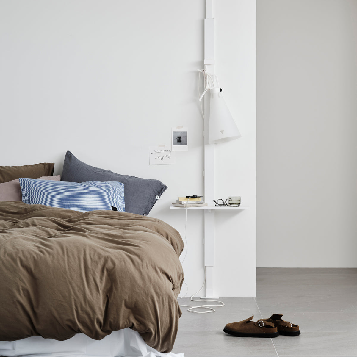 Sidetable Shelf Set サイドテーブルシェルフセット 取付寸法190-260cm SET-AS-STS-WH