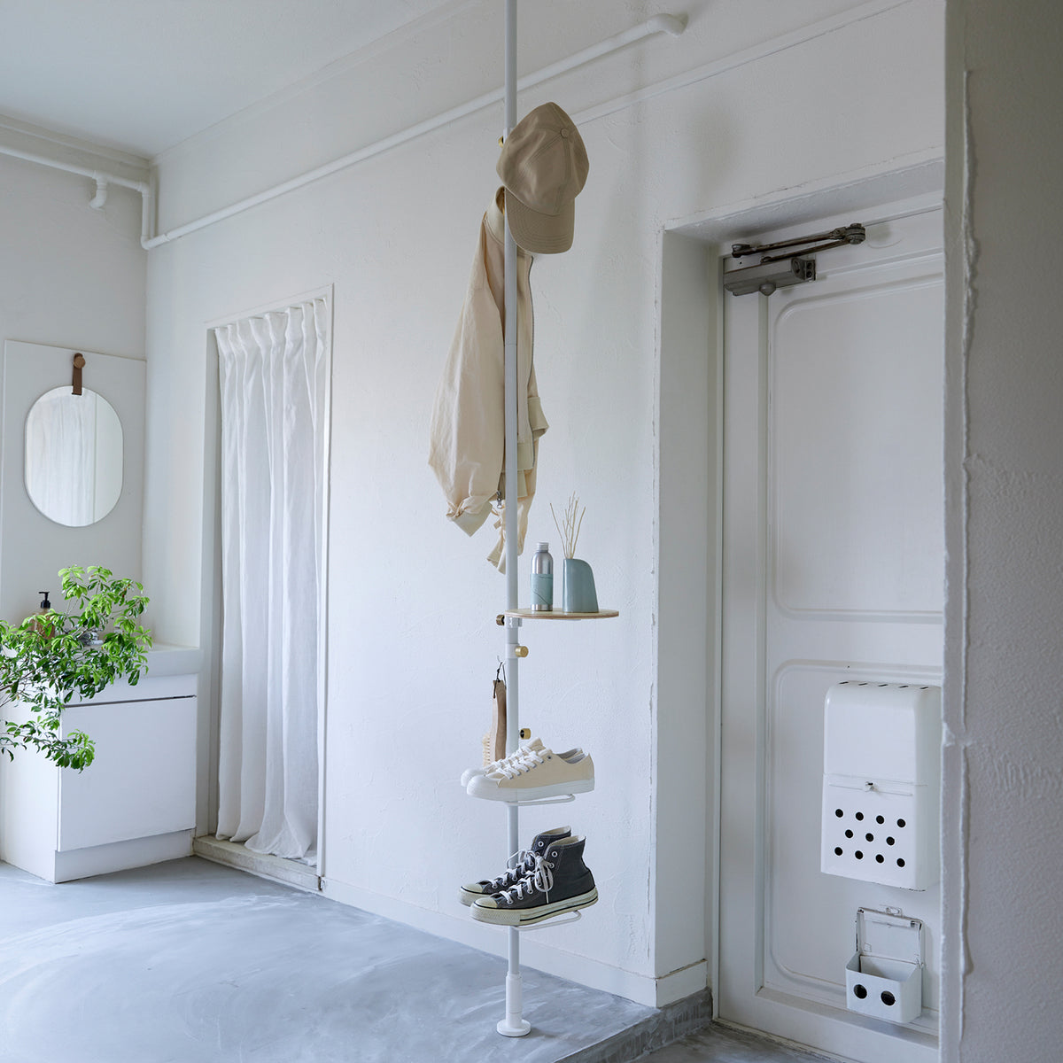 身じたくシューズラックSET White SET-BASE3-WH