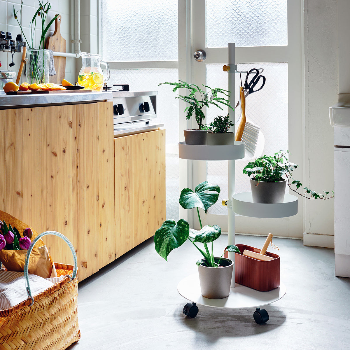 うごくプランターラック ロングフック HookB SET White SET-D-MR3-WH