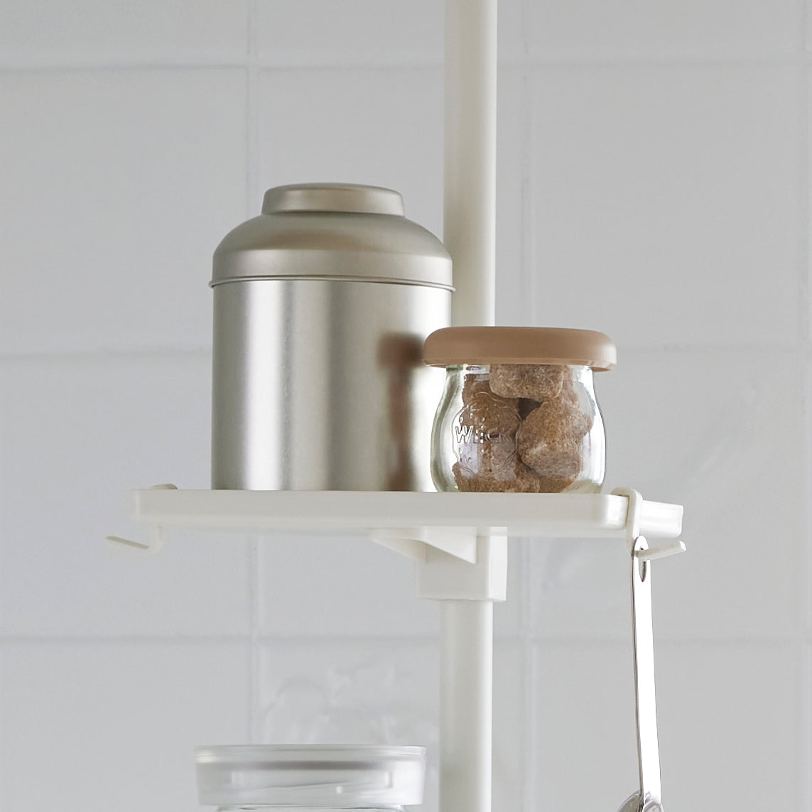 tatecco お気に入りを見せる収納セット 高さ48~70cm SET-H-OMS-WH