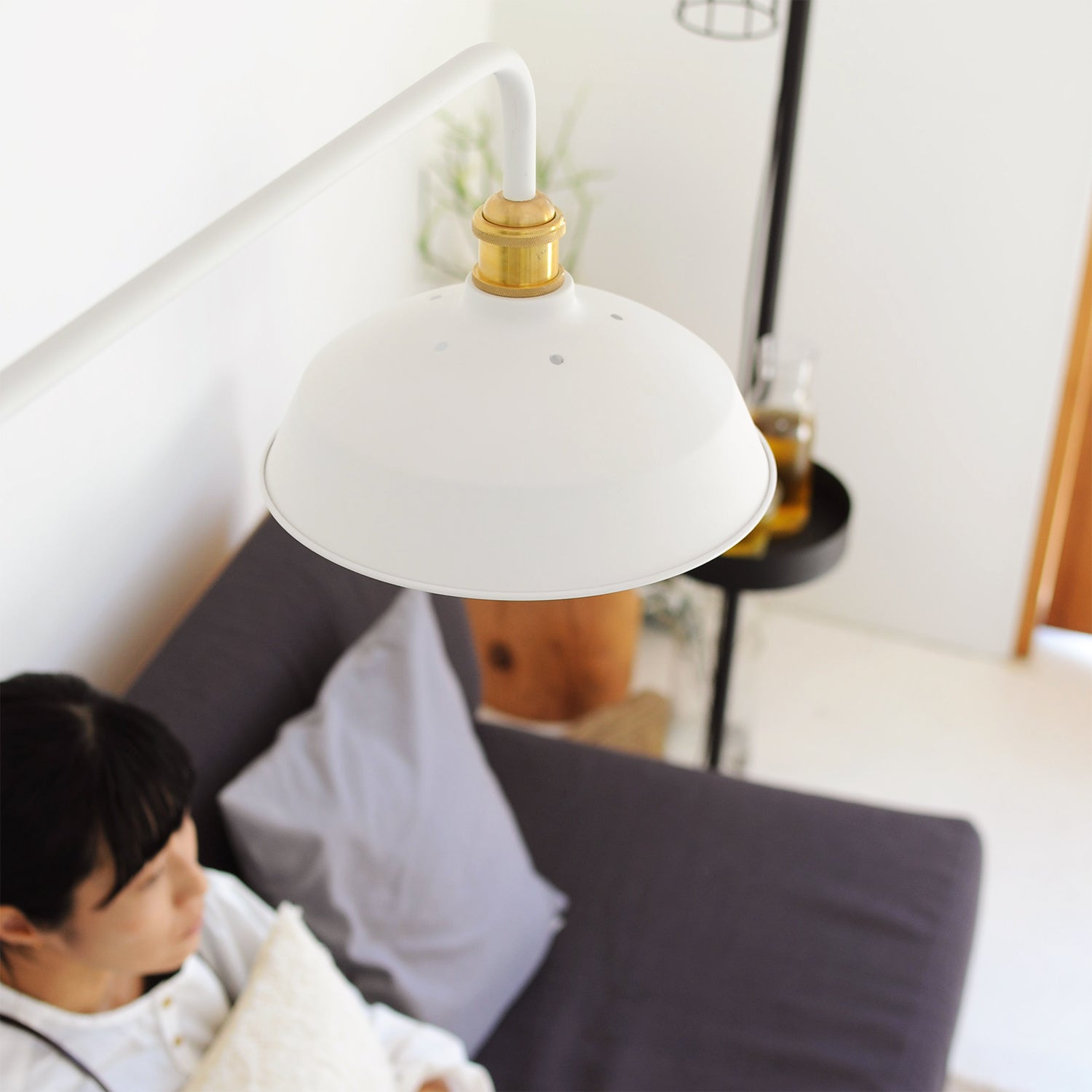 ShadeArmL Floorlight Set / シェードアームL フロアライト セット WH SET-RodC-LampLS-WH