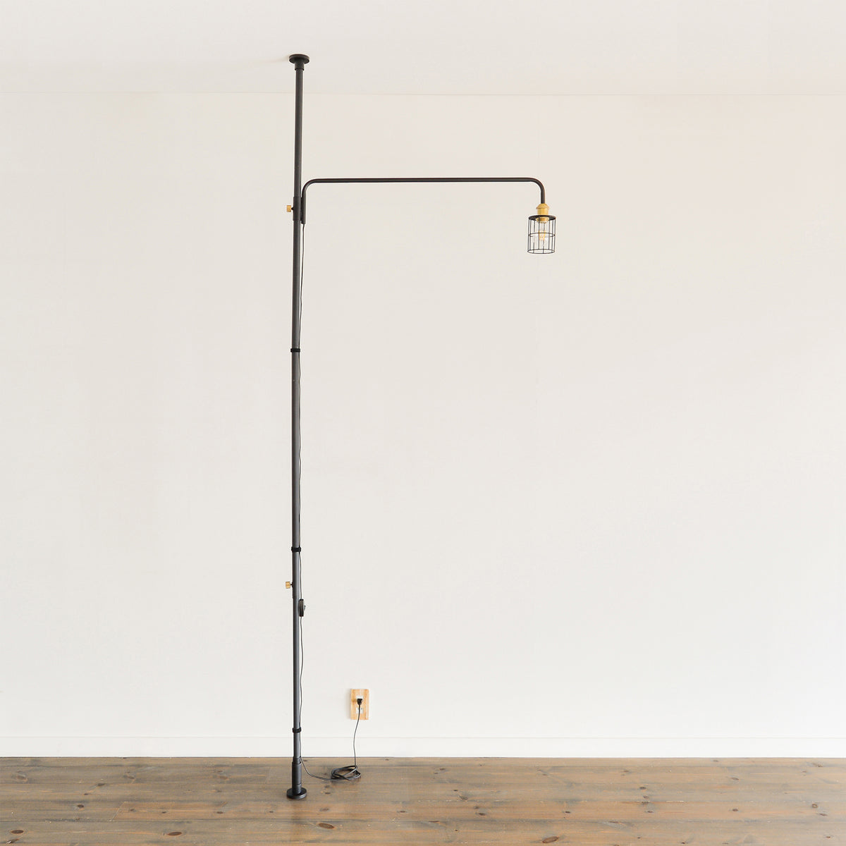 WireArmL Floorlight Set / ワイヤーアームL フロアライト セット BK SET-RodC-LampLW-BK