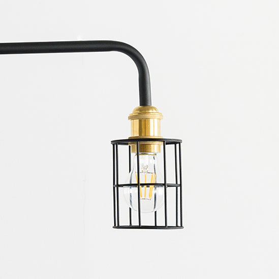 WireArmL Floorlight Set / ワイヤーアームL フロアライト セット BK SET-RodC-LampLW-BK