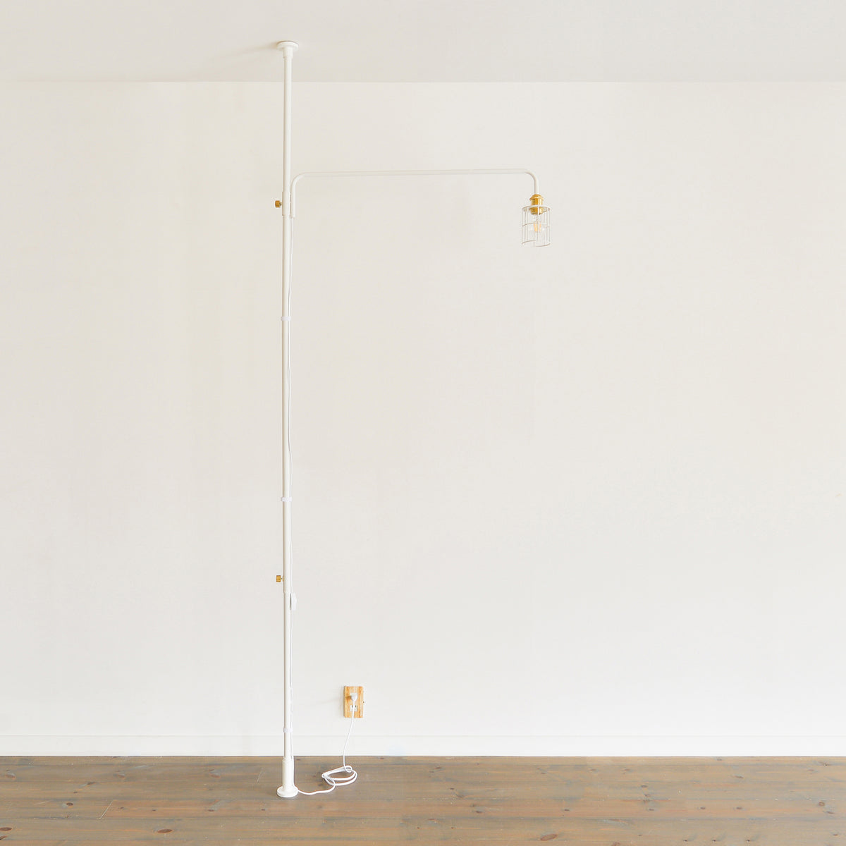 WireArmL Floorlight Set / ワイヤーアームL フロアライト セット WH SET-RodC-LampLW-WH