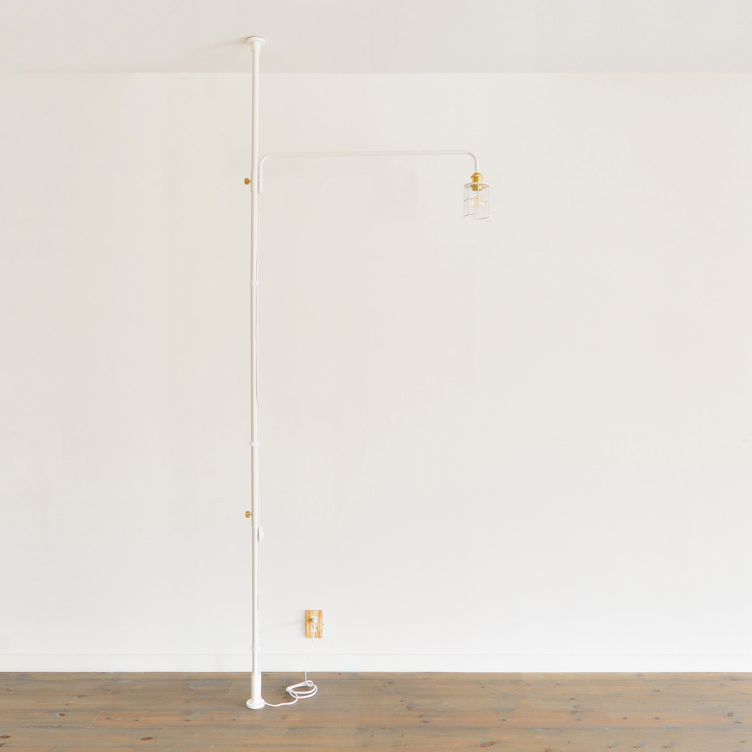 WireArmL Floorlight Set / ワイヤーアームL フロアライト セット WH SET-RodC-LampLW-WH