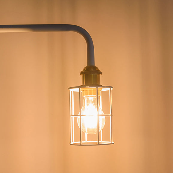 WireArmL Floorlight Set / ワイヤーアームL フロアライト セット WH SET-RodC-LampLW-WH