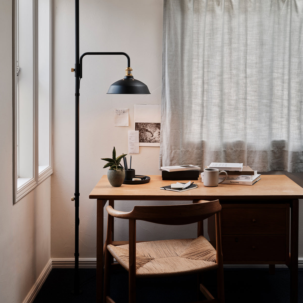 ShadeArmS Floorlight Set / シェードアームS フロアライト セット BK SET-RodC-LampSS-BK