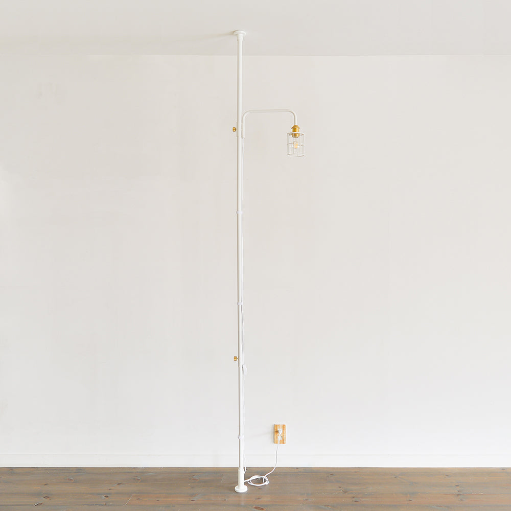 WireArmS Floorlight Set / ワイヤーアームS フロアライト セット WH SET-RodC-LampSW-WH