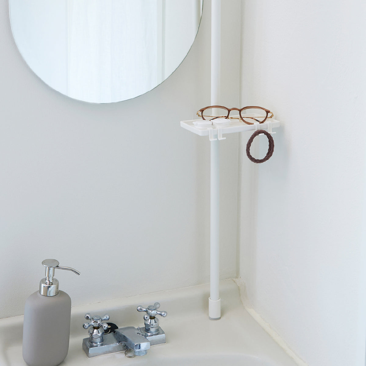 tatecco 洗面台ちょい置きセット 高さ110~190cm SET-H-STY-WH