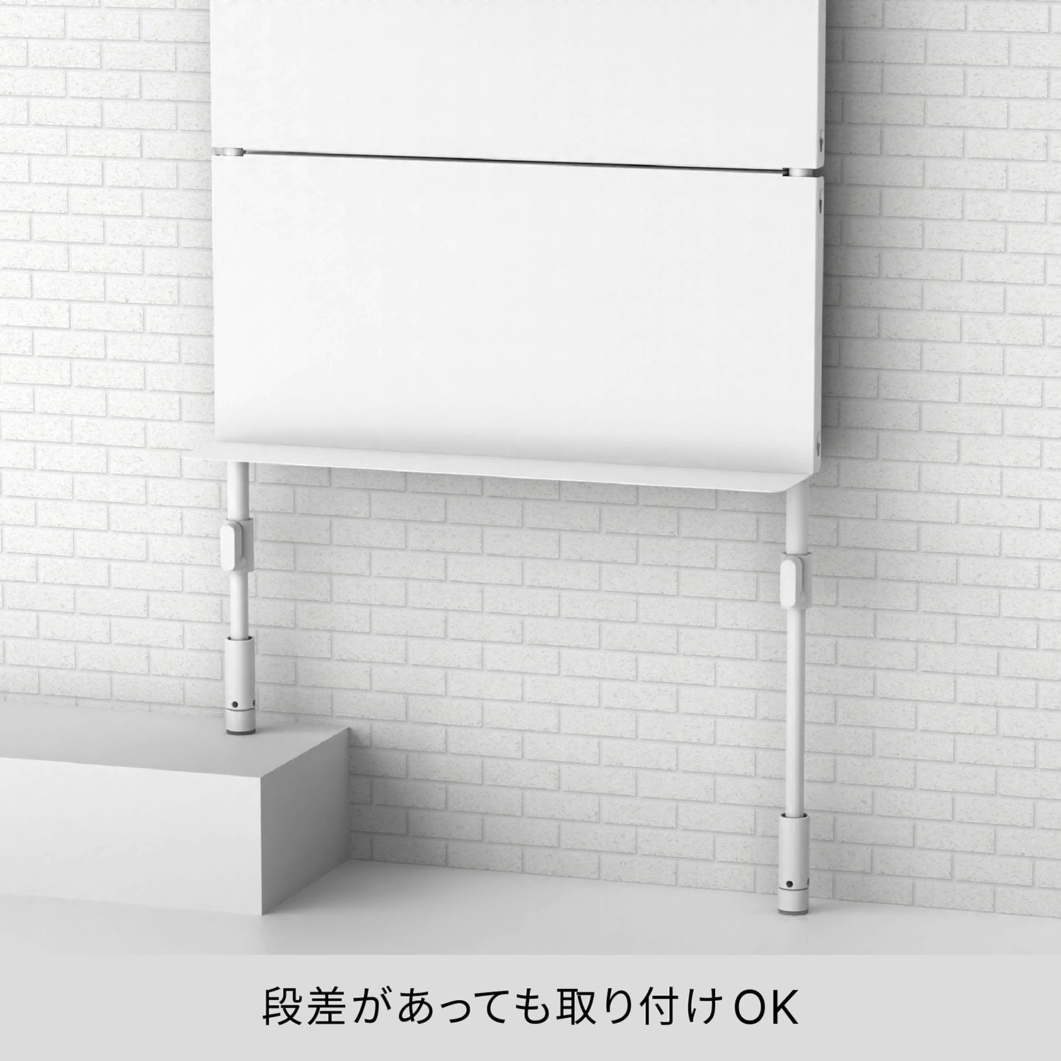 キッチン突っ張りパネルラック マットホワイト SPL-11WH