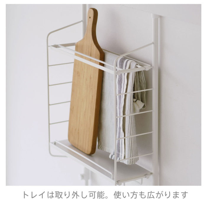 【アウトレット商品】SPLUCE スリムポールラックM ハンガーset ホワイト SPL-2