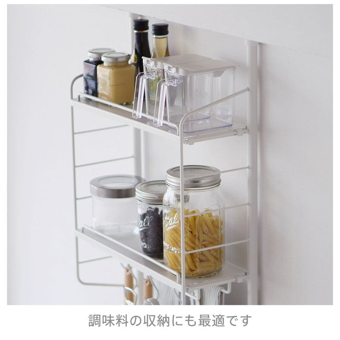 【アウトレット商品】SPLUCE スリムポールラックM ハンガーset ホワイト SPL-2
