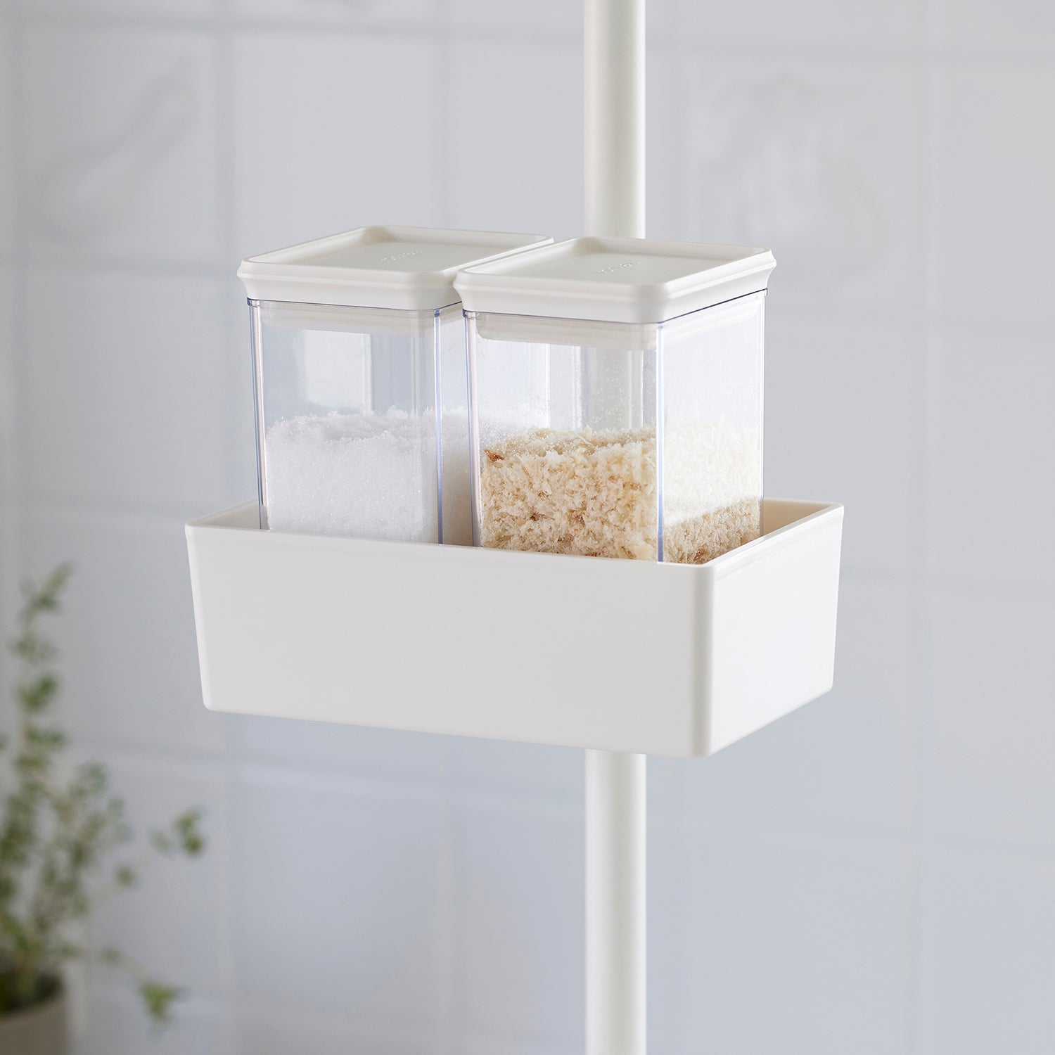 tatecco 調味料浮かせて収納セット 高さ70~110cm SET-H-TUS-WH