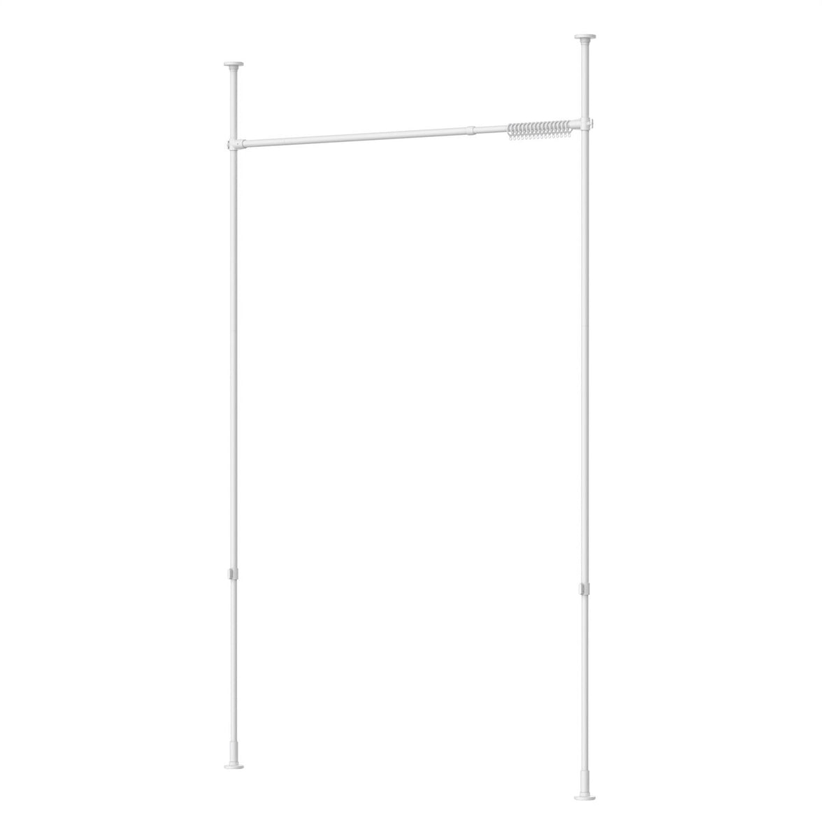 突っ張り伸縮カーテン間仕切り マットホワイト 幅120〜180cm 高さ190~300cm TNP-40WH