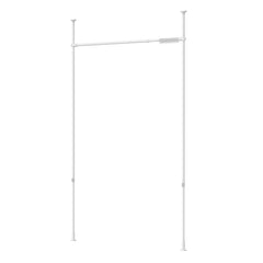 突っ張り伸縮カーテン間仕切り マットホワイト 幅120〜180cm 高さ190~300cm TNP-40WH