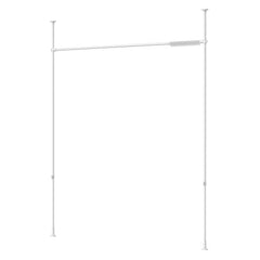 突っ張り伸縮カーテン間仕切り マットホワイト 幅180〜287cm 高さ190~300cm TNP-60WH