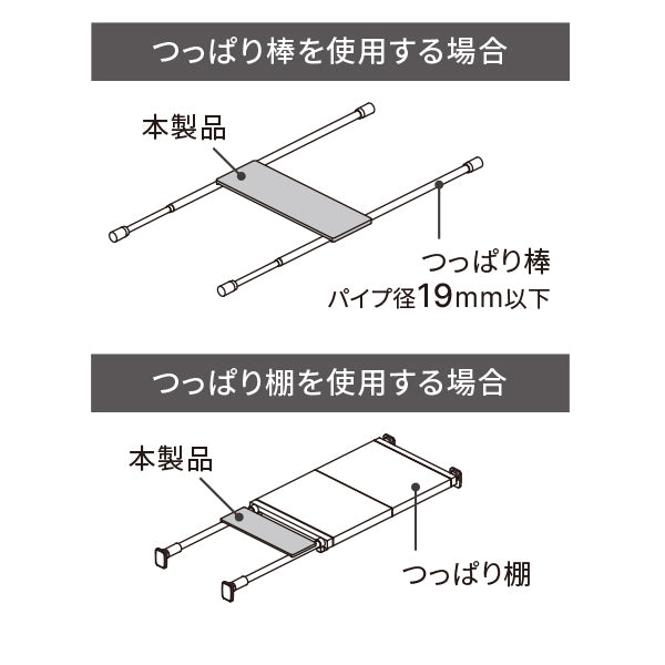 突っ張り棒用トレー マットホワイト TTR-10WH