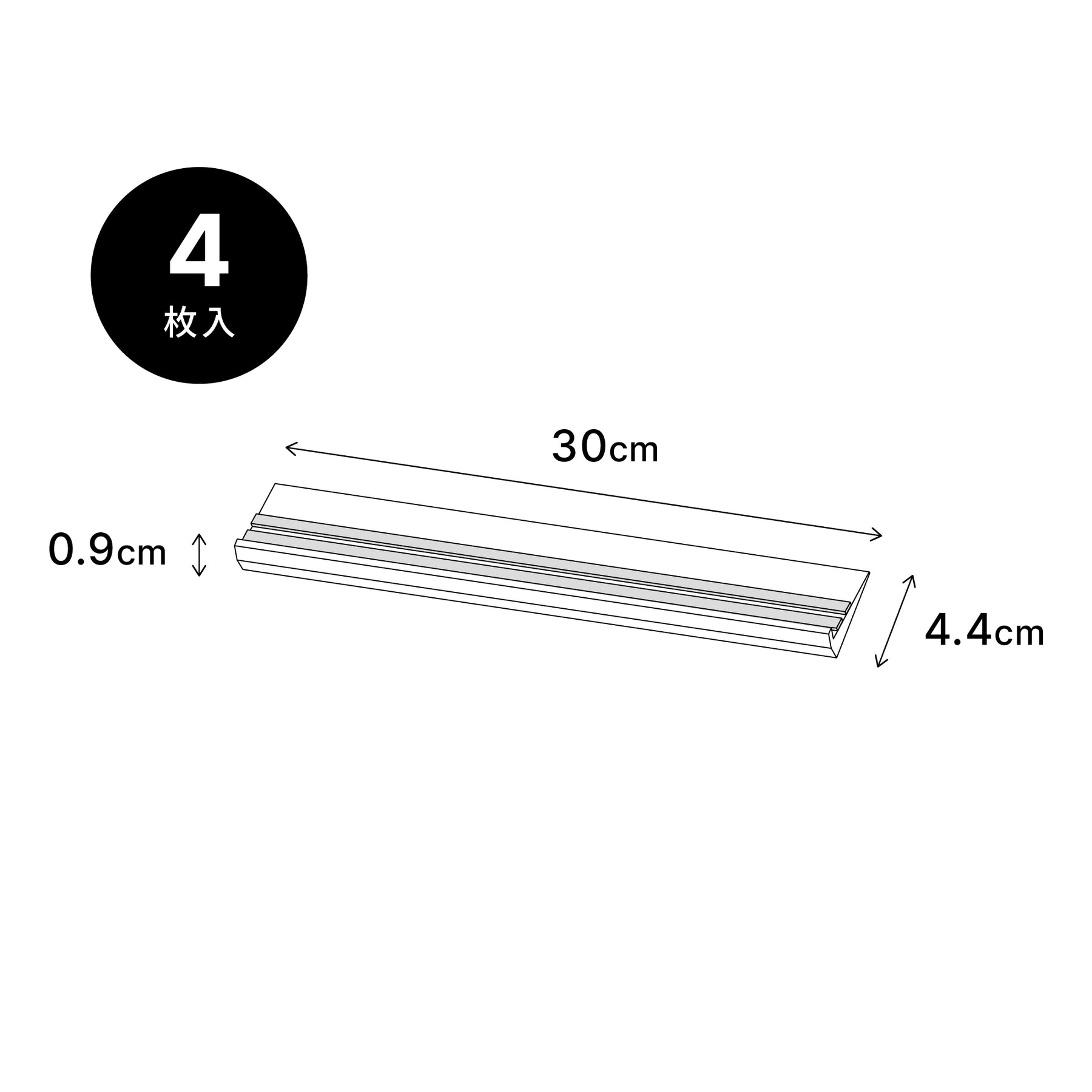 家具転倒防止マット 30cm 4枚入 UEQ-304