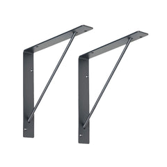 WOODONE サンカクブラケット 棚板奥行14.5cm用 2個入/ブラック MKBTS-2C-K