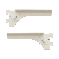 WOODONE 棚柱用ブラケット フツウノ 棚板奥行14.5cm用 左右セット/ホワイト MKTTBS-2C-W