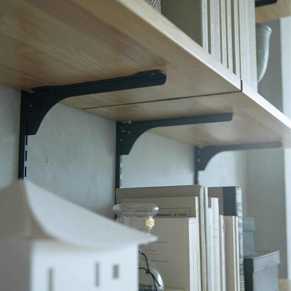 WOODONE 棚柱用ブラケット フツウノ 棚板奥行14.5cm用 左右セット