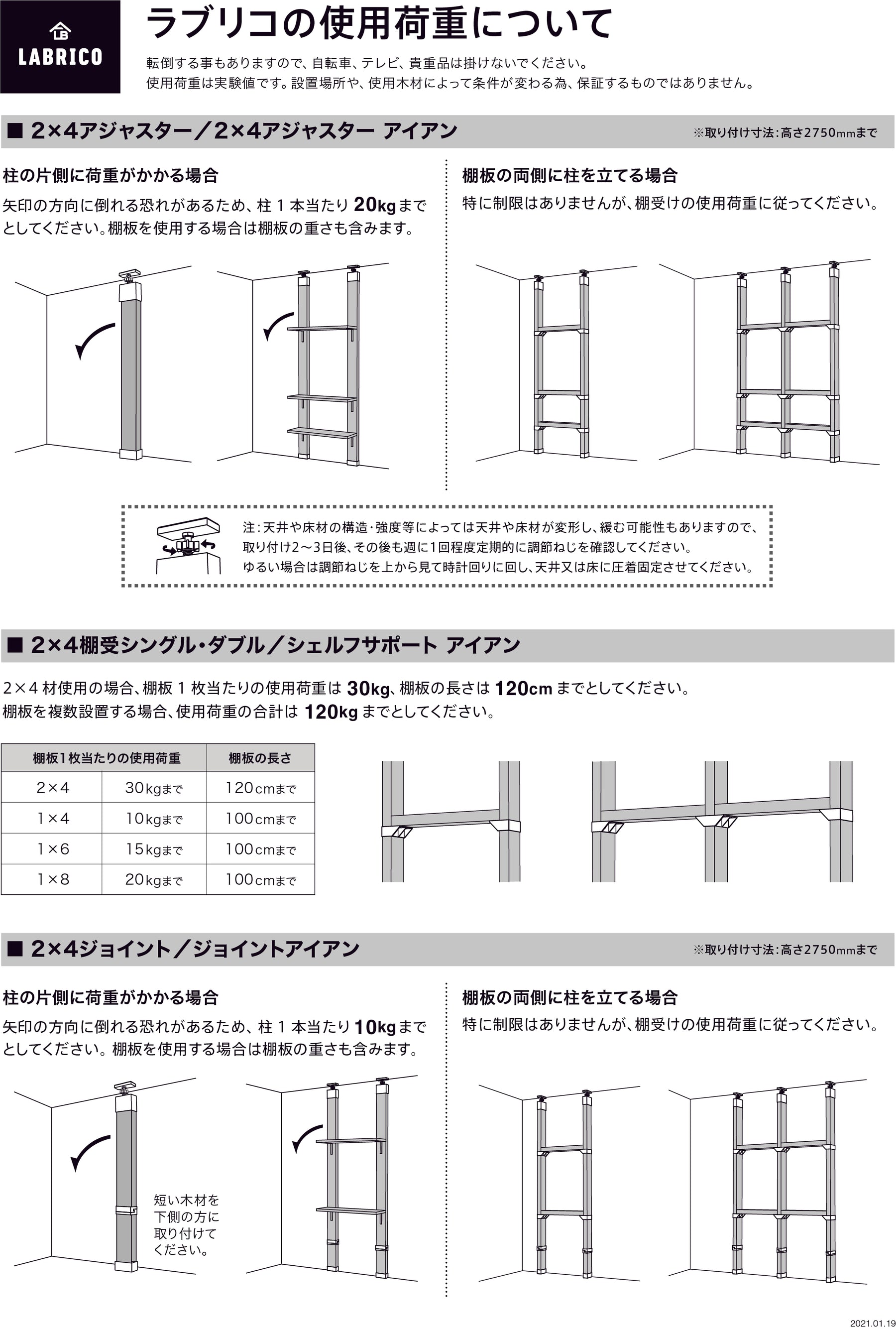 棚受 シェルフサポート アイアン ラブリコ