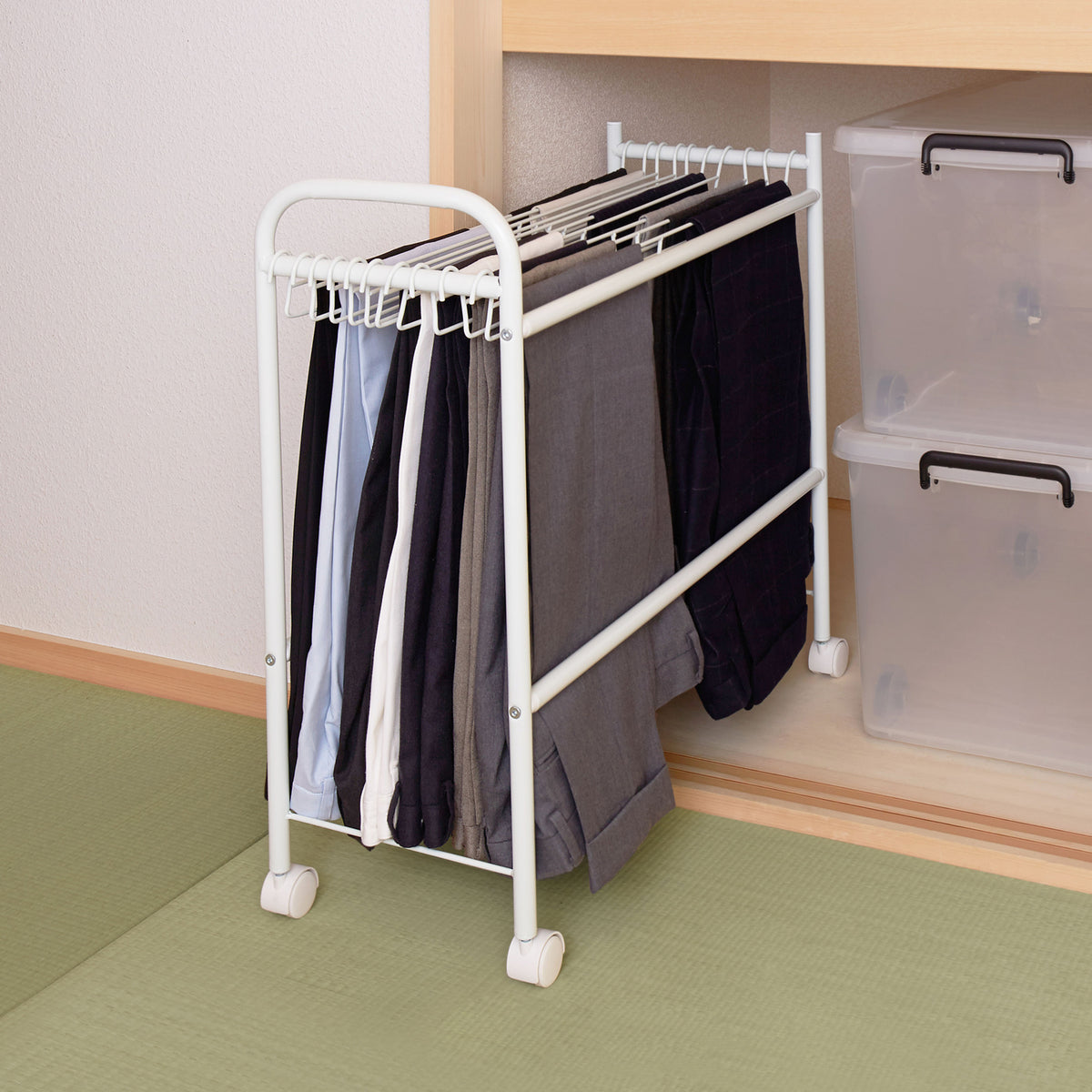 押入れボトムスハンガー ホワイト BHS-1