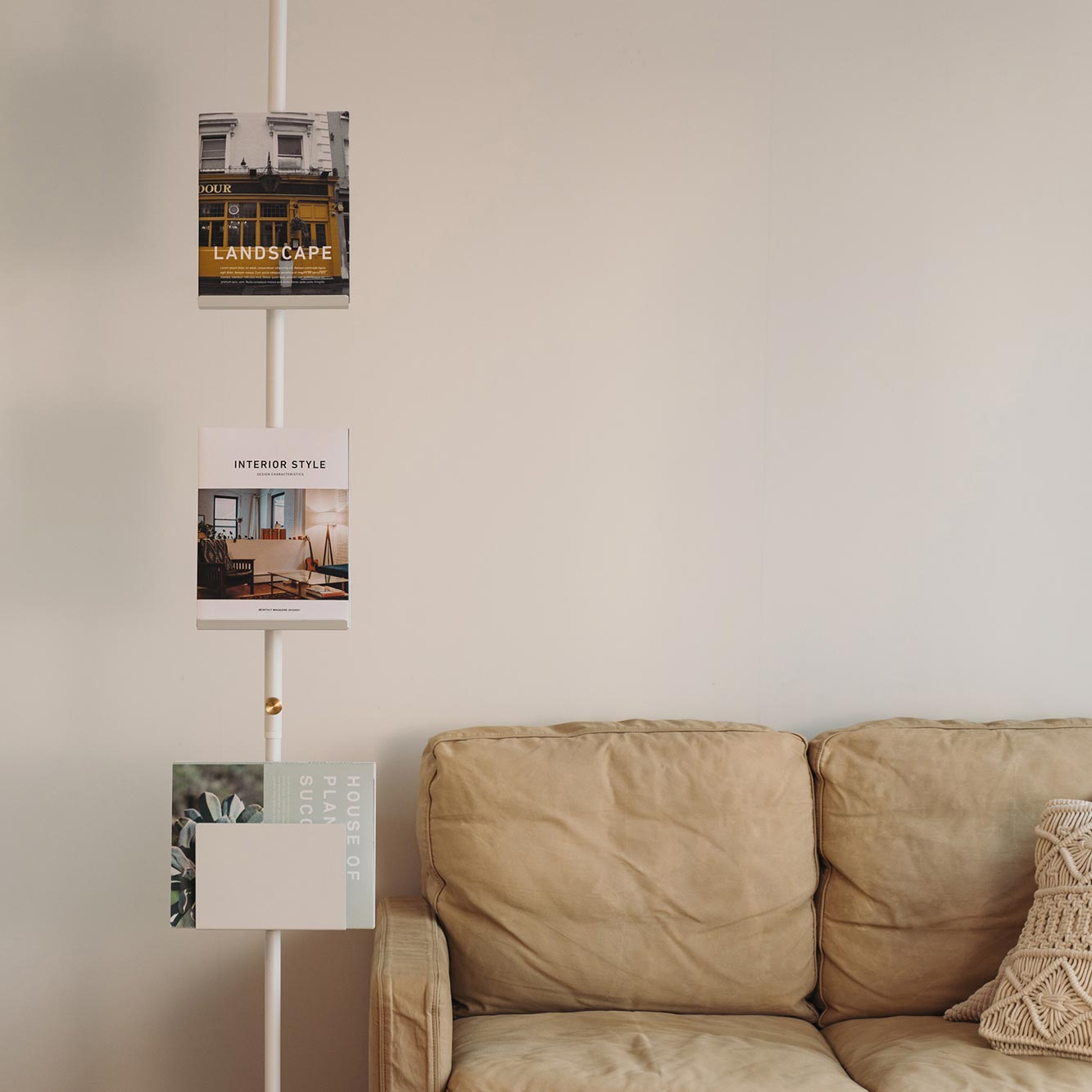Book Rack White 縦取付 D-BR-WH