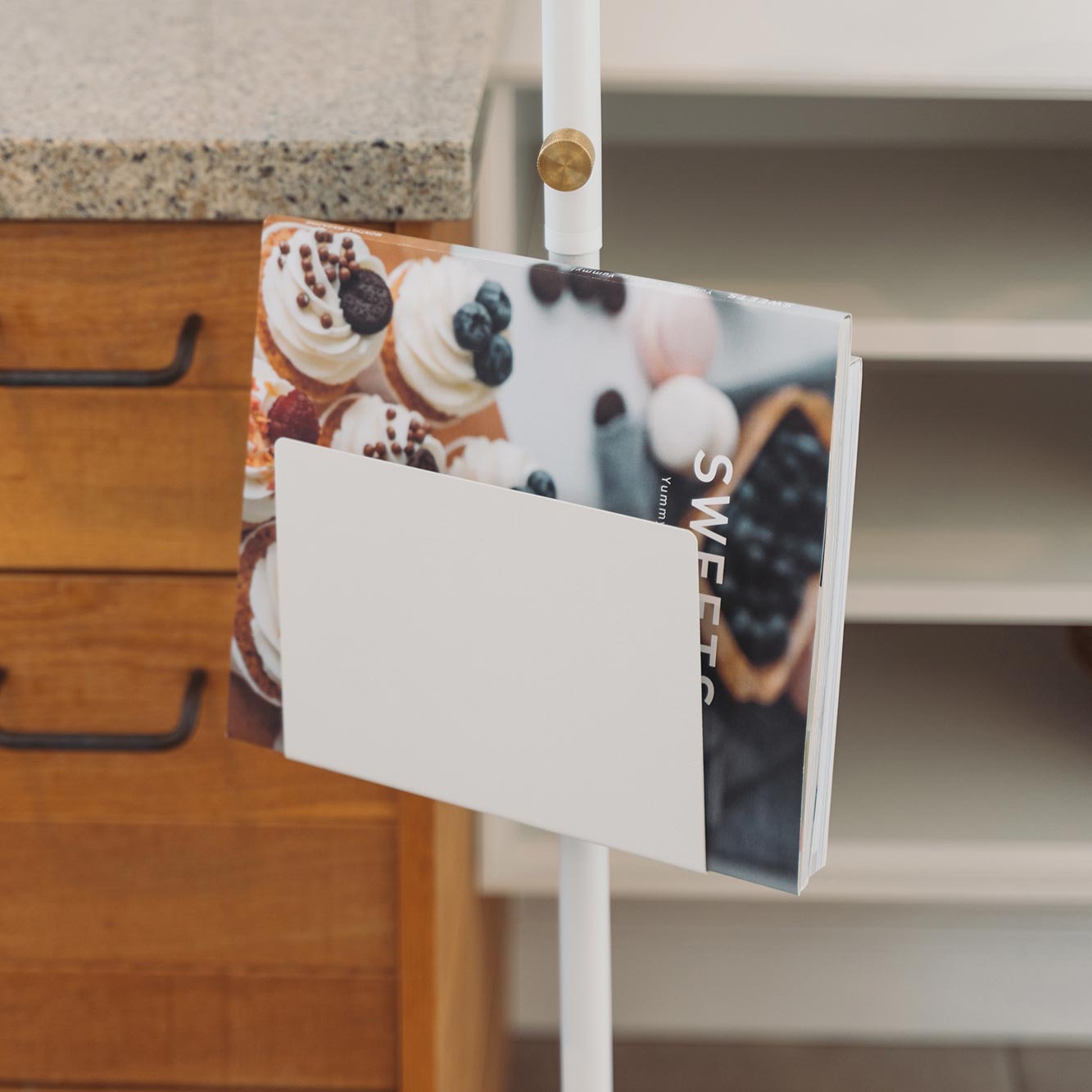 Book Rack White 縦取付 D-BR-WH