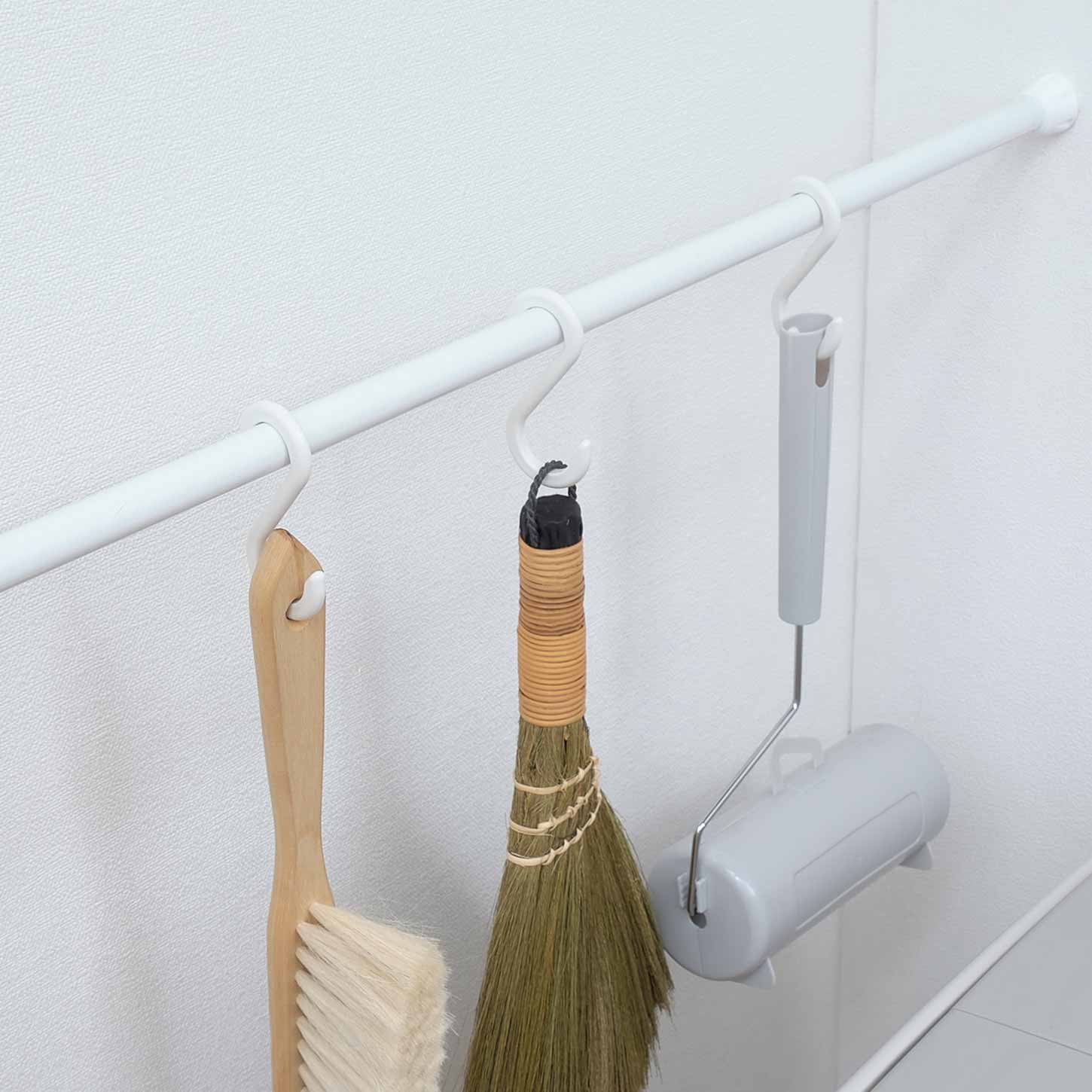突っ張り棒用Sフック 小 マットホワイト FW-1
