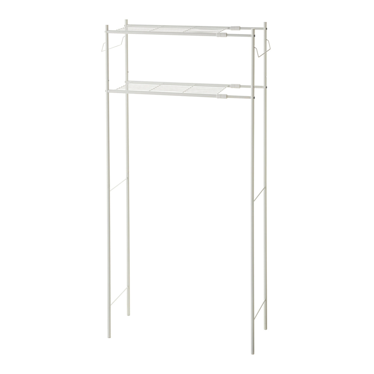 伸縮ランドリーラック タオル掛け付き マットホワイト 幅60~81cm HSR-1WH